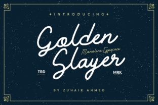 Golden Slayer: A Script Font for Editorial Design