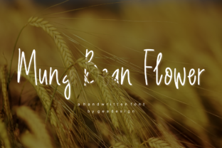 Mung Bean Flower: A Handwritten Font for Editorial Elegance